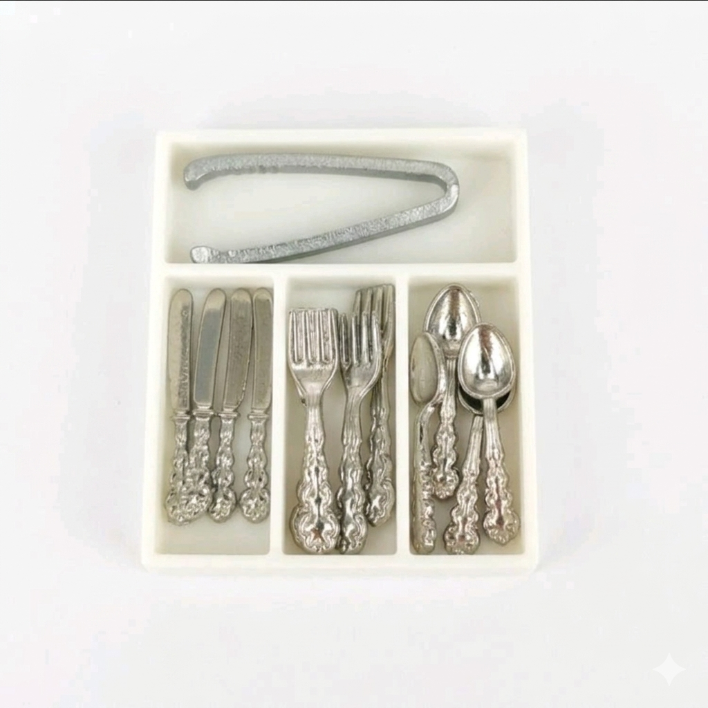 Miniature Silverware Drawer Set