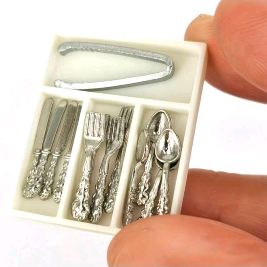 Miniature Silverware Drawer Set